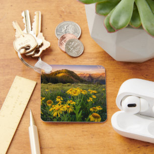 Flowers Mountain Meadow Crested Butte Colorado Key Ring