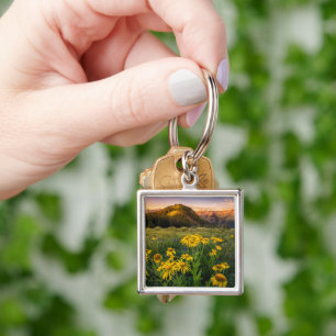 Flowers Mountain Meadow Crested Butte Colorado Key Ring