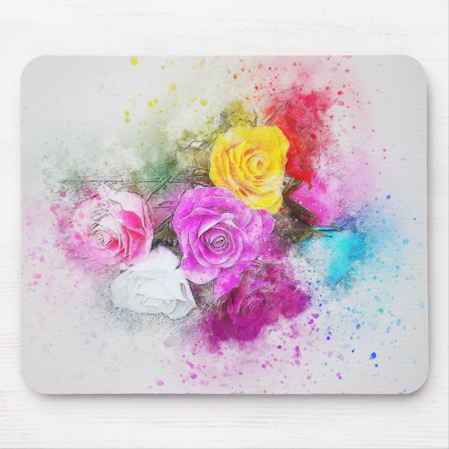 Flowers Mouse Mat (Front)