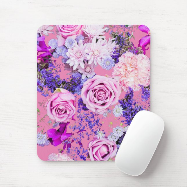 Flowers  Mouse Pad (With Mouse)
