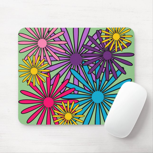 Flowers  mouse pad (With Mouse)