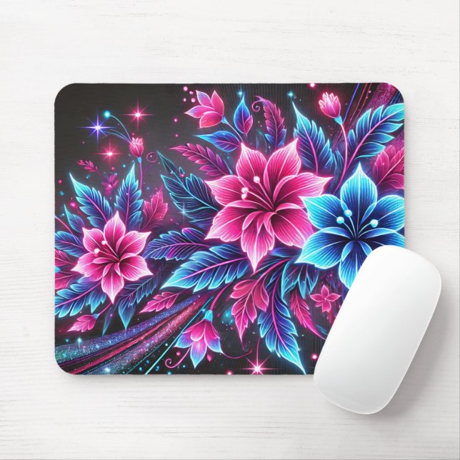 Flowers Mouse Pad (With Mouse)