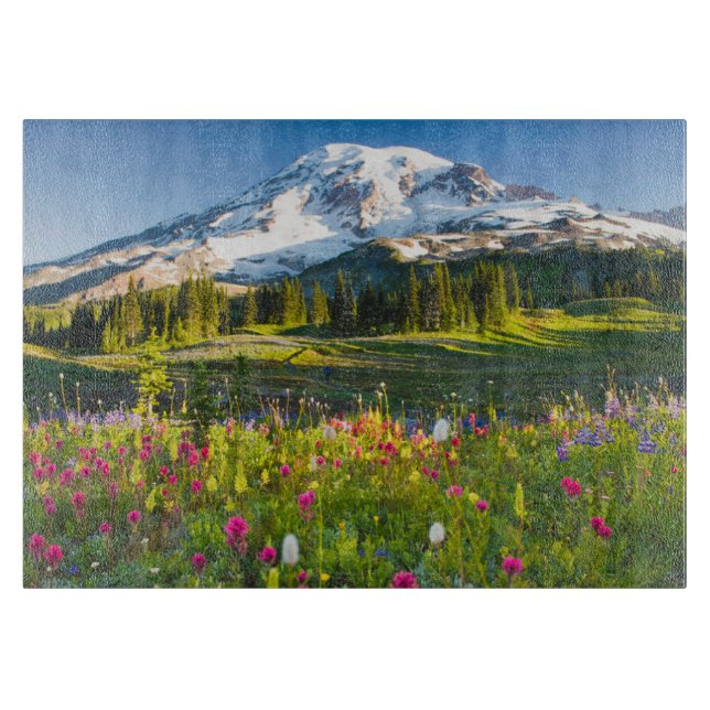 Flowers | Mt. Rainier Wildflowers Cutting Board (Front)