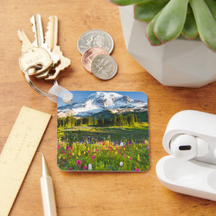 Flowers Mt. Rainier Wildflowers Key Ring