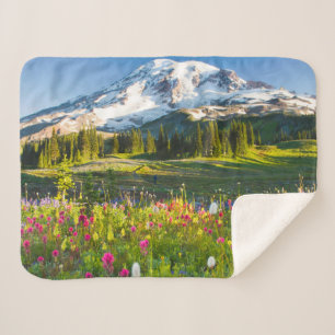 Flowers   Mt. Rainier Wildflowers Sherpa Blanket