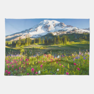 Flowers   Mt. Rainier Wildflowers Tea Towel