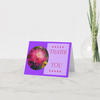 Flowers Mums Thank You Card