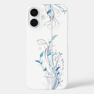 Flowers n Vines Blue iPhone 16 Case