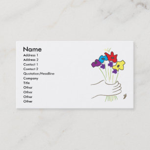Flowers, Name, Address 1, Address 2, Contact 1,... Business Card