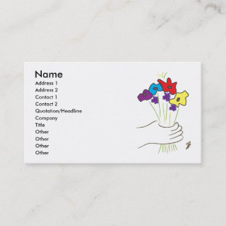 Flowers, Name, Address 1, Address 2, Contact 1,... Business Card
