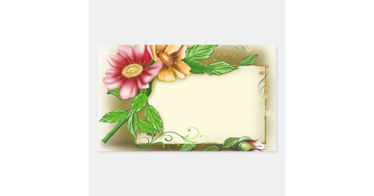Flowers name tag zazzle