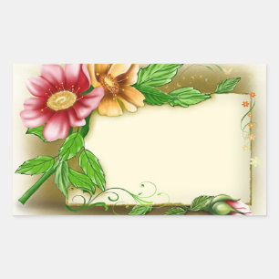 Flowers Name Tag