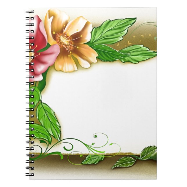 Flowers Name Tag Notebook (Front)
