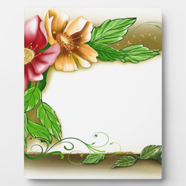 Flowers Name Tag Plaque (Front)