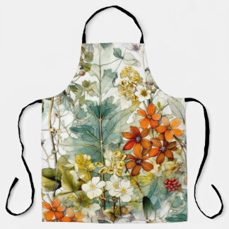 Flowers nature art apron
