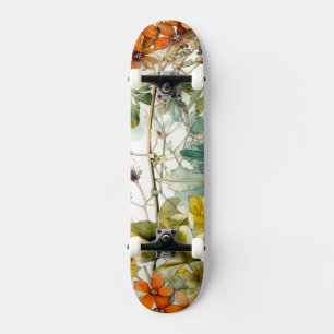 Flowers nature art  skateboard