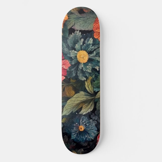 Flowers nature art skateboard (Front)