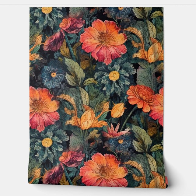 Flowers nature art  wallpaper (Unrolling)