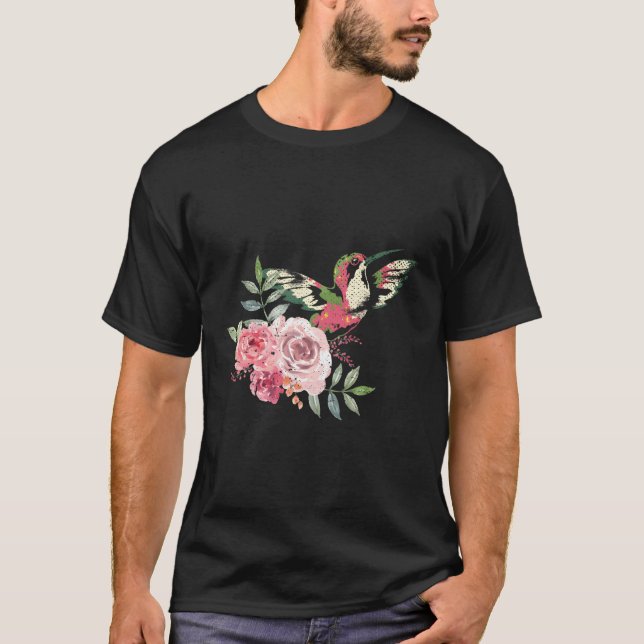 Flowers Nature Hummingbird Hummingbird T-Shirt (Front)