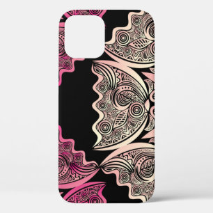 Flowers nature pattern, vintage illustration. iPhone 12 case