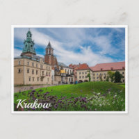 Flowers near Wawel castle in Krakow, Poland