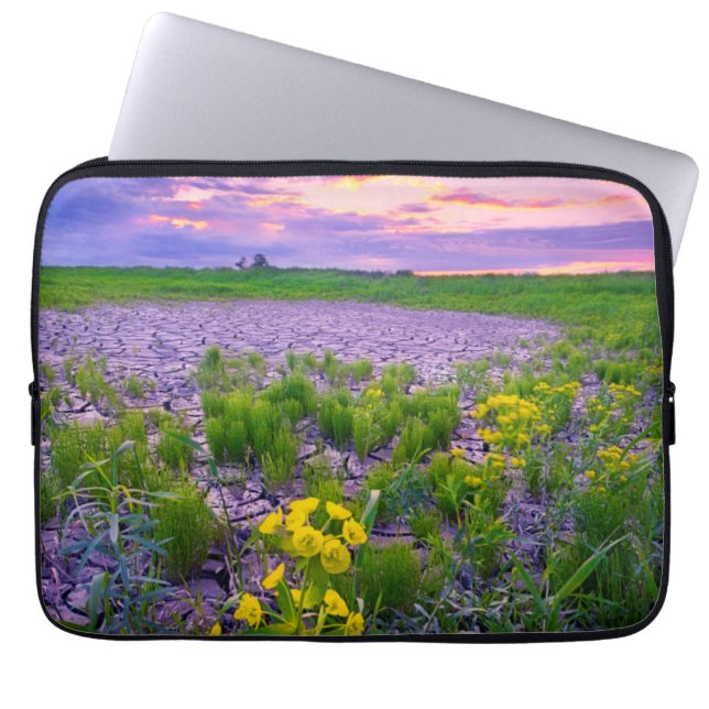 Flowers | North Dakota Red River Valley Laptop Sleeve (Front)