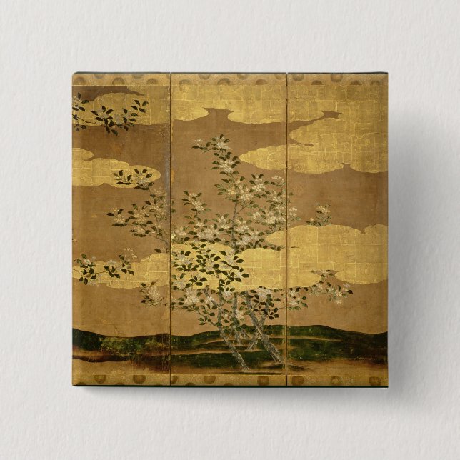 Flowers of Camellias 15 Cm Square Badge (Front)