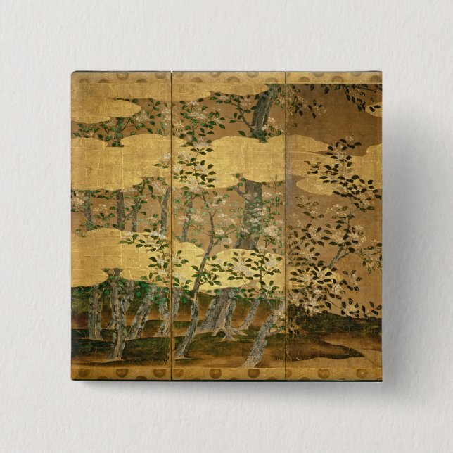 Flowers of Camellias 15 Cm Square Badge (Front)