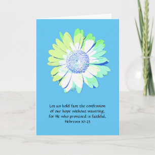 Flowers of Faith Hebrews 10:23 Daisy Card
