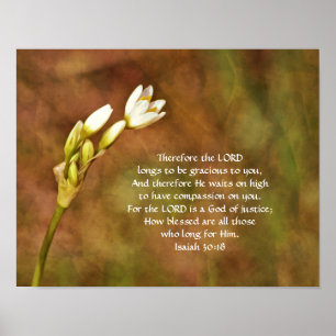 Flowers of Faith Isaiah 30:8 Art Poster