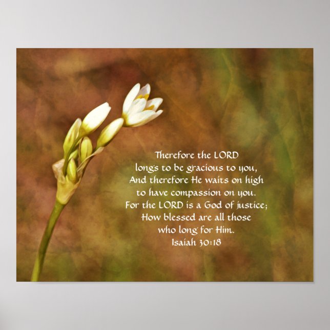 Flowers of Faith Isaiah 30:8 Art Poster (Front)