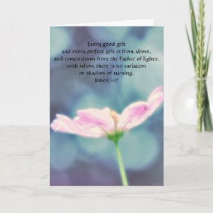 Flowers of Faith James 1:17 Friendship Card