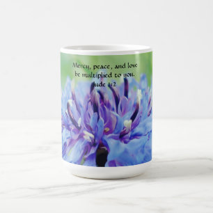 Flowers of Faith Jude Blue Flower Mug