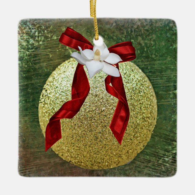 Flowers of Faith Luke Magnolia Ornament (Front)