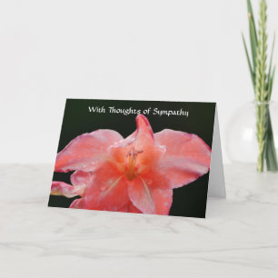 Flowers of Faith Pink Flower Sympathy Card