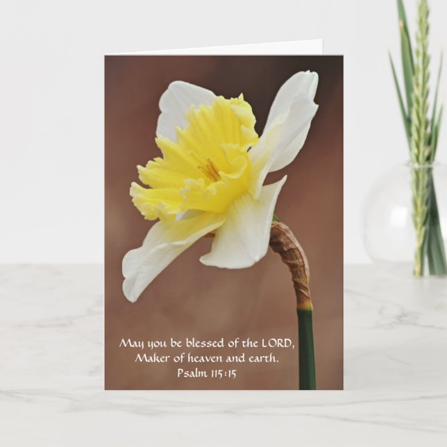 Flowers of Faith Psalm 115:15 Thank You Card (Front)