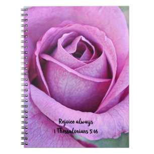 Flowers of Faith Purple Rose Rejoice Journal