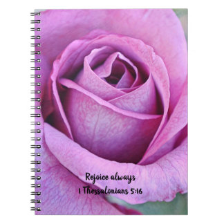 Flowers of Faith Purple Rose Rejoice Journal