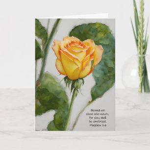 Flowers of Faith Rose Sympathy Card
