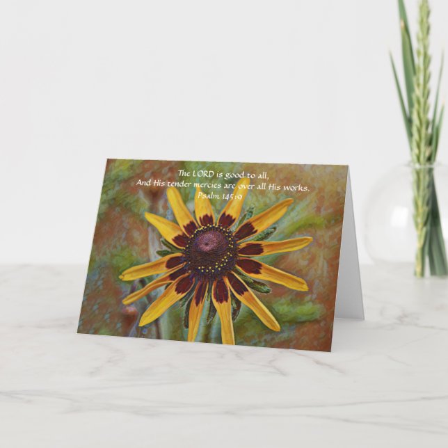 Flowers of Faith Yellow Wild Flower Note Card (Front)