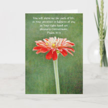 Flowers of Faith Zinnia Encouragement Card