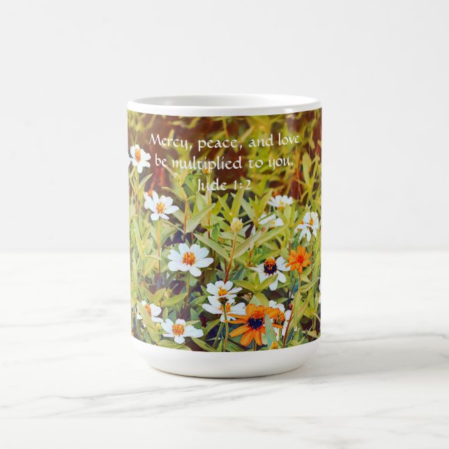 Flowers of Faith Zinnia Garden Mug Cup (Center)