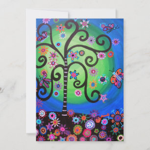 FLOWERS OF LIFE BAR/BAT MITZVAH INVITATION