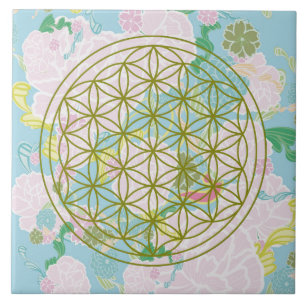 Flowers of life tile