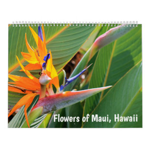 Flowers of Maui Hawaii Calendar