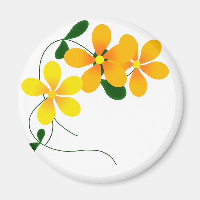Flowers of Orange & Yellow Magnet (Front)