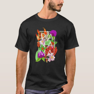 Flowers of Panama Word Panamanian Pride T-Shirt