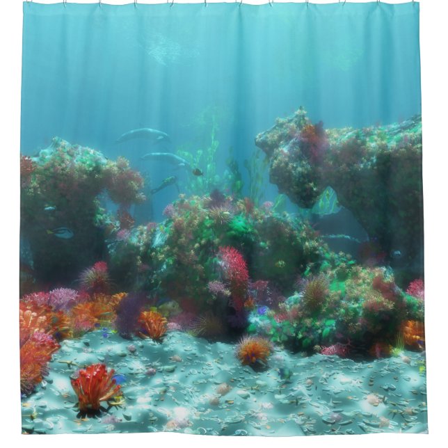 Flowers of the Sea Shower Curtain (Front)
