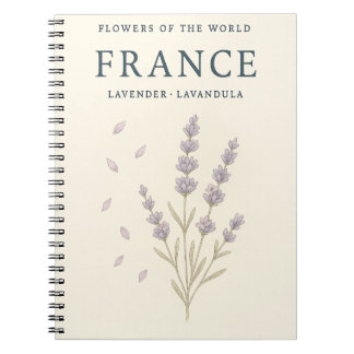Flowers of the World — France Lavender Notebook