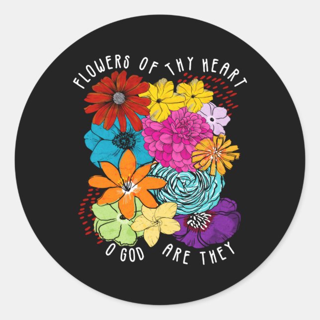 Flowers Of Thy He Godspell Musical Theatre Classic Round Sticker (Front)
